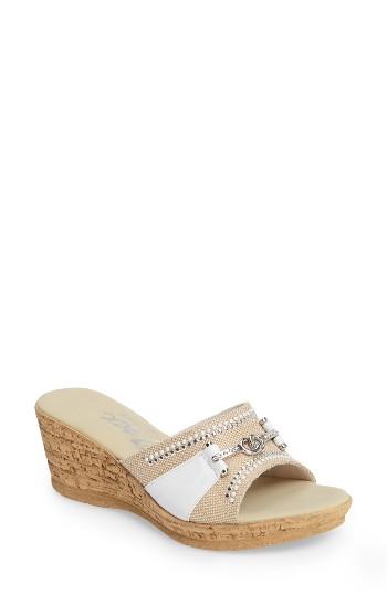 Women's Onex Lynette Wedge Slide Sandal M - White