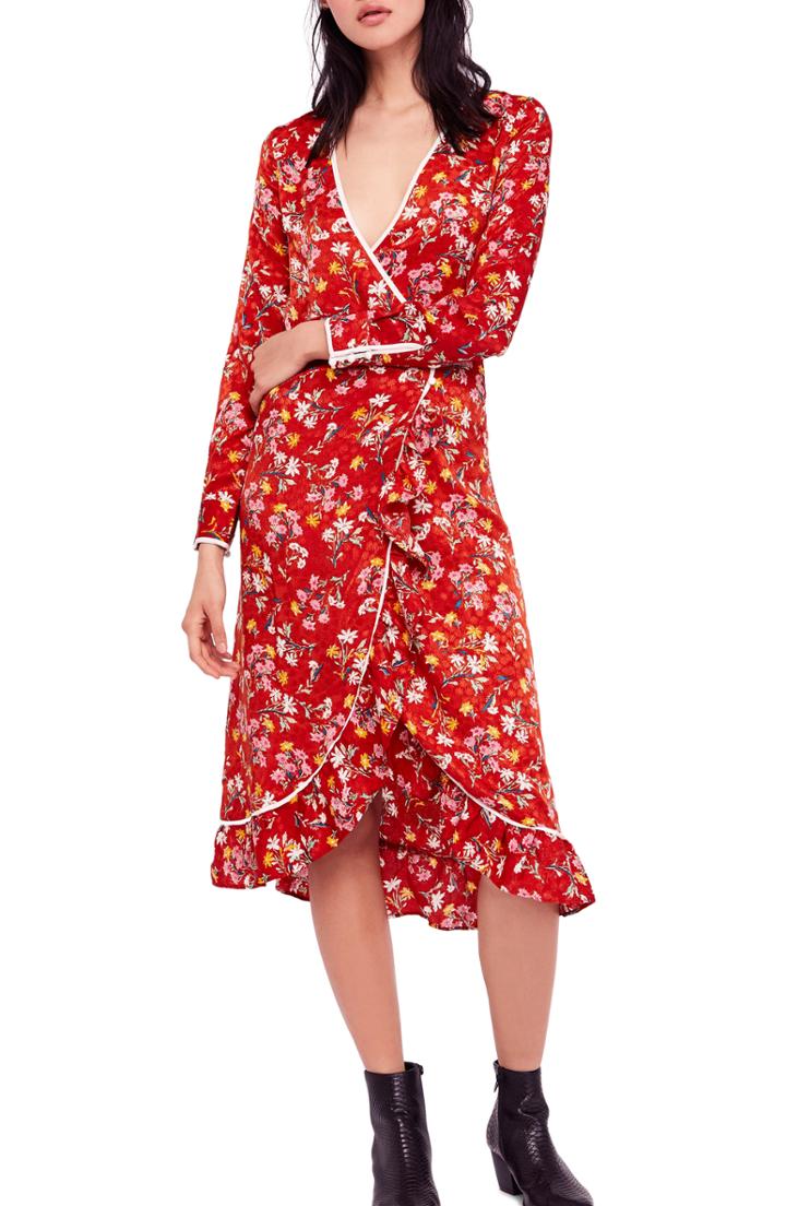 Women's Free People Covent Garden Midi Wrap Dress