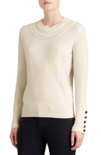Women's Burberry Carapelle Cashmere Sweater - White