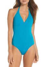 Women's Vilebrequin Solid Water One-piece Swimsuit, Size - Blue