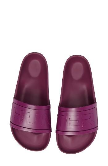 Women's Hunter Logo Slide Sandal M - Purple