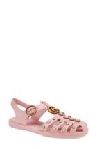 Women's Gucci Marmont Crystal Embellished Fisherman Sandal Us / 40eu - Pink