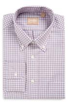 Men's Gitman Regular Fit Gingham Check Dress Shirt .5 32 - Brown