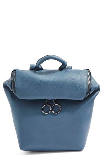 Topshop Bam Zip Backpack - Blue