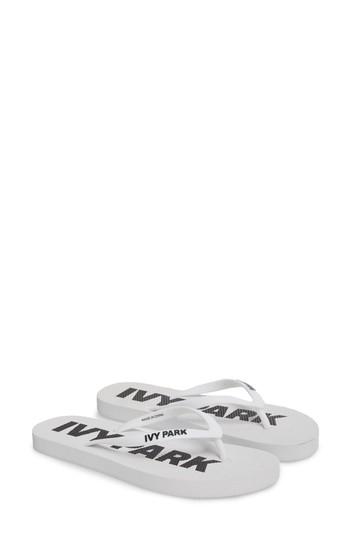 Women's Ivy Park Logo Flip Flop .5-6.5us/36-37eu - White