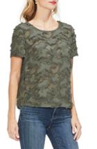 Women's Vince Camuto Fringe Camo Tee, Size - Green