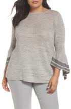 Women's Nic+zoe Traveling Stripe Bell Sleeve Top