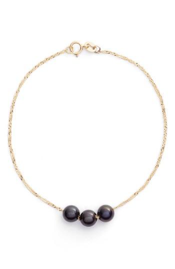 Women's Poppy Finch Triple Pearl Line Bracelet