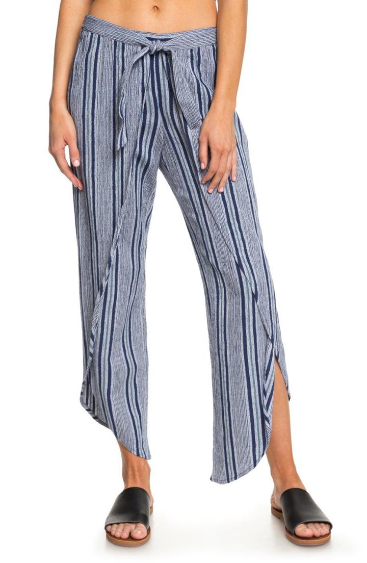 Women's Roxy Jessa Stripe Tulip Hem Pants - Blue
