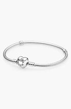 Women's Pandora Heart Clasp Charm Bracelet