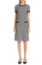 Women's St. John Collection Mod Herringbone Knit Dress - Black