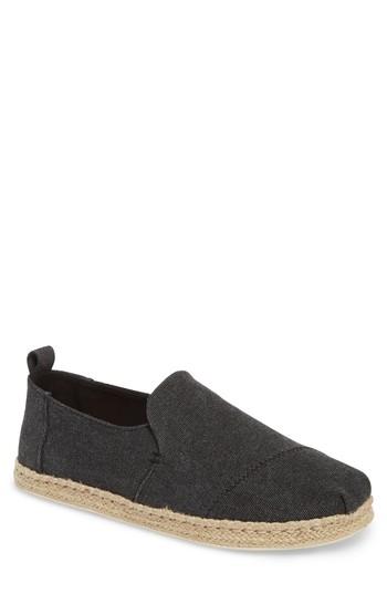 Men's Toms Deconstructed Alpargata Slip-on M - Black