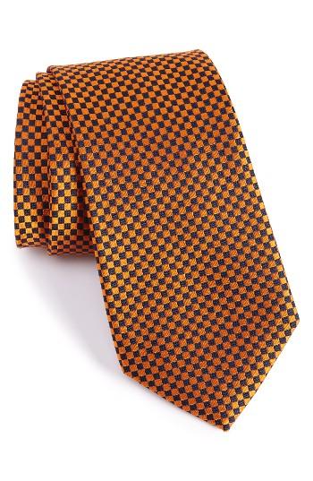 Men's Nordstrom Men's Shop Eternal Neat Silk Tie, Size - Orange
