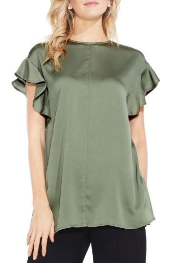 Women's Vince Camuto Ruffle Sleeve Blouse - Green