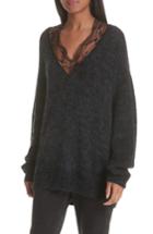 Women's Iro Diamon Lace Trim Sweater, Size - Grey
