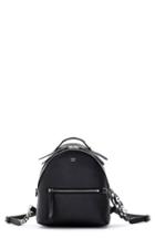 Fendi Mini Crystal Embellished Croc Tail Backpack - Black