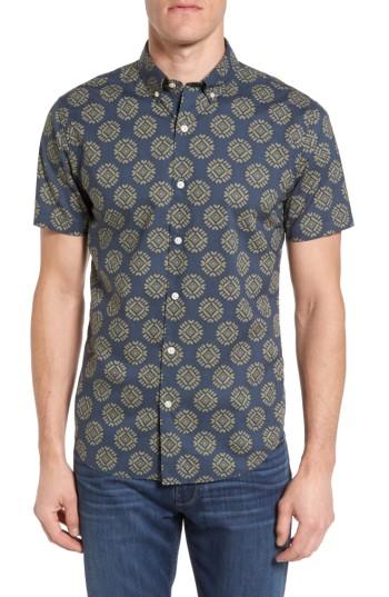 Men's Bonobos Slim Fit Short Sleeve Floral Medallion Sport Shirt