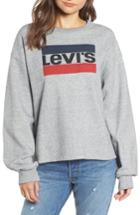Women's Levi's Logo Big Sleeve Sweatshirt - White