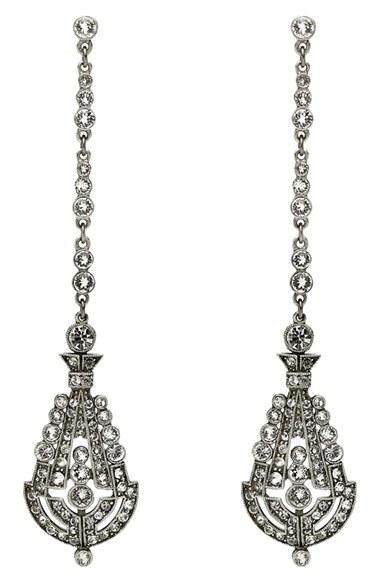 Women's Ben-amun 'deco' Crystal Drop Earrings