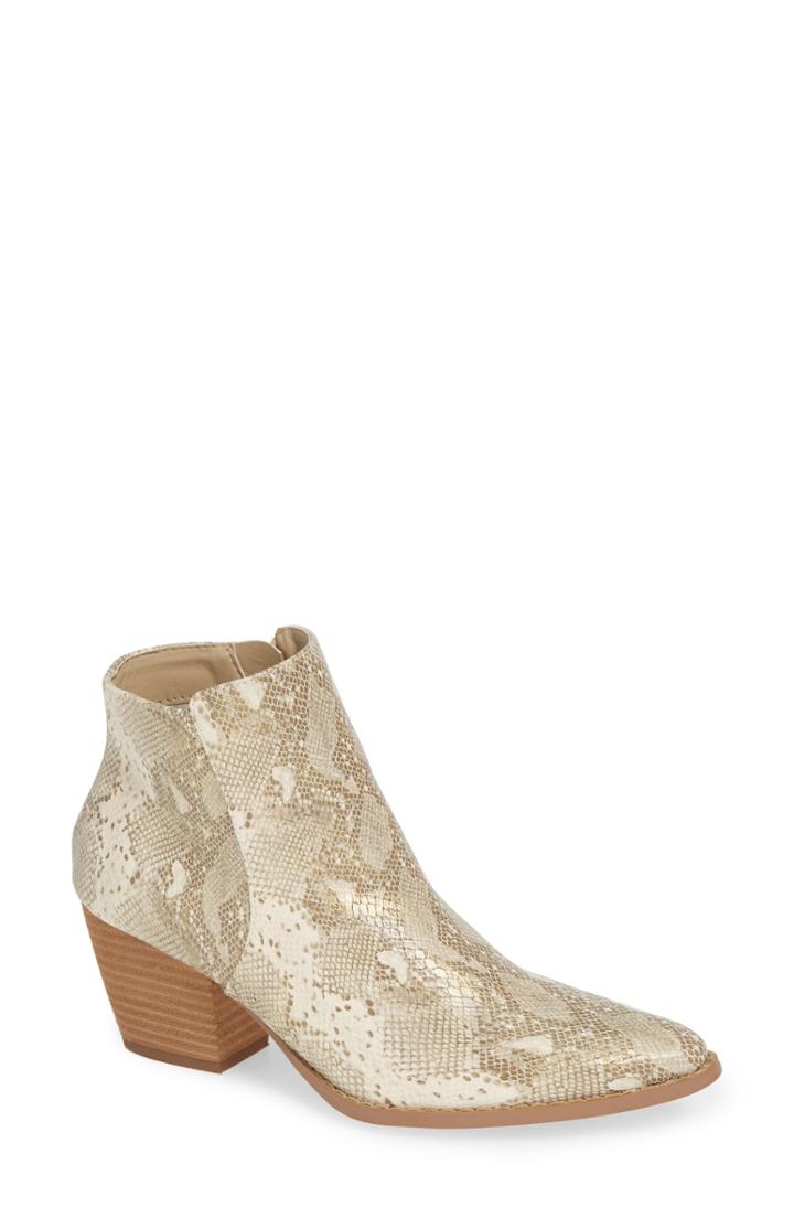 Women's Coconuts By Matisse Astoria Block Heel Bootie M - Metallic