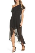 Women's Greylin Kayla One-shoulder Maxi Dress - Black