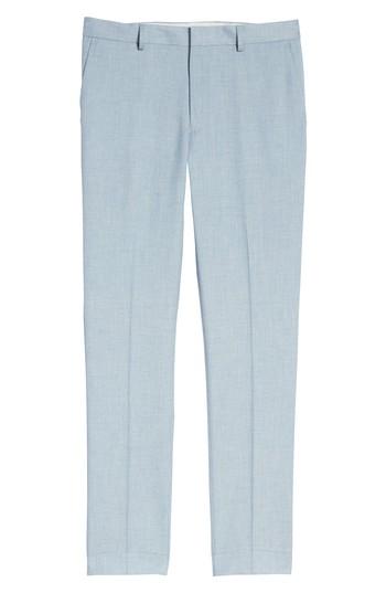 Men's Topman Stretch Skinny Fit Suit Trousers X 30 - Blue