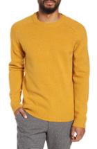 Men's Selected Homme New Coban Regular Fit Wool Sweater, Size - Yellow