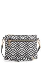 Emperia Weave Pattern Convertible Crossbody Wristlet - Black