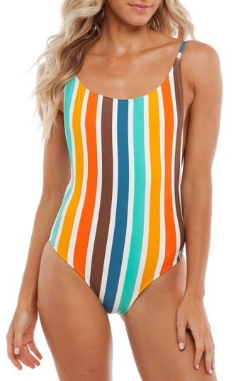 Women's Rhythm Zimbabwe Scoop One-piece Swimsuit - Orange