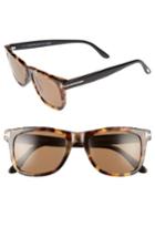 Women's Tom Ford Leo 52mm Special Fit Sunglasses - Tortoise Havana/ Roviex
