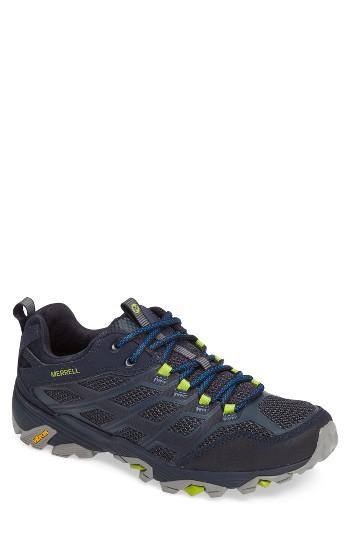 Men's Merrell Moab Fst Waterproof Hiking Shoe M - Blue
