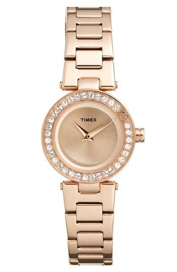 Women's Timex 'starlight' Crystal Bezel Bracelet Watch, 24mm