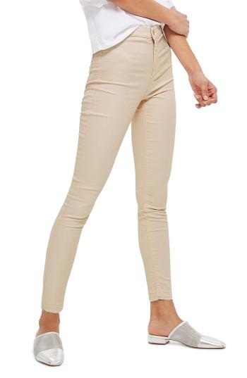 Women's Topshop Joni Shimmer Skinny Jeans X 30 - Pink