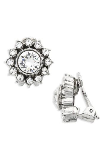 Women's Oscar De La Renta Crystal Starburst Clip Earrings