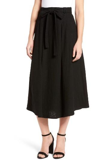 Women's Moon River Belted Linen Skirt