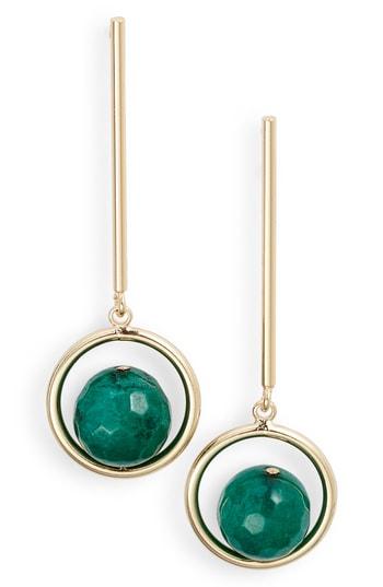 Women's Halogen Linear Stone Drop Earrings