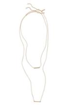 Women's Topshop Finer 2-bar Multi-row Necklace