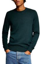 Men's Topman Marl Crewneck Sweater - Green