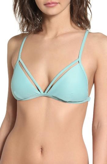 Women's Rvca Triangle Bikini Top - Green