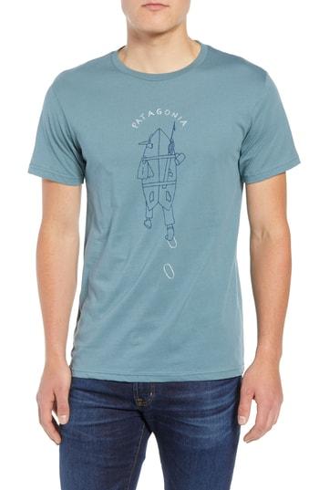 Men's Patagonia Tube Trekker Organic Cotton T-shirt - Blue