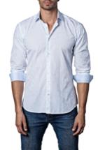 Men's Jared Lang Slim Fit Circle Sport Shirt - White