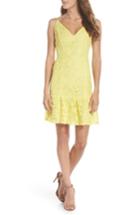 Women's Bb Dakota Gisel Ruffle Hem Lace Dress - Yellow
