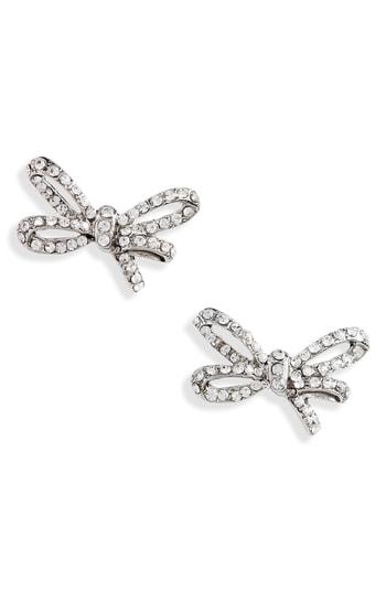 Women's Oscar De La Renta Crystal Mini Bow Earrings