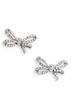 Women's Oscar De La Renta Crystal Mini Bow Earrings