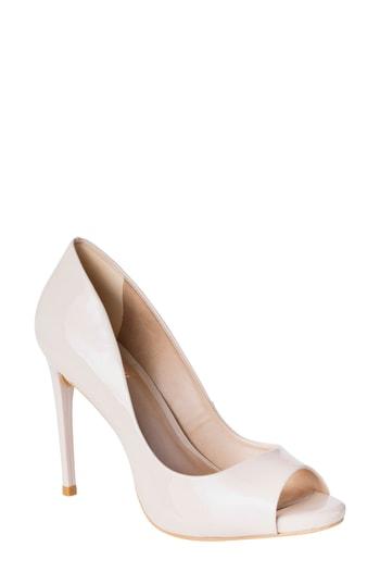 Women's Ukies Amanda Peep Toe Pump Eu - Beige
