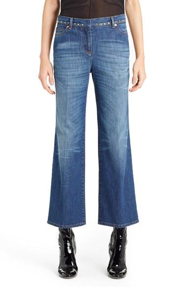 Women's Valentino Studded Wide Leg Jeans