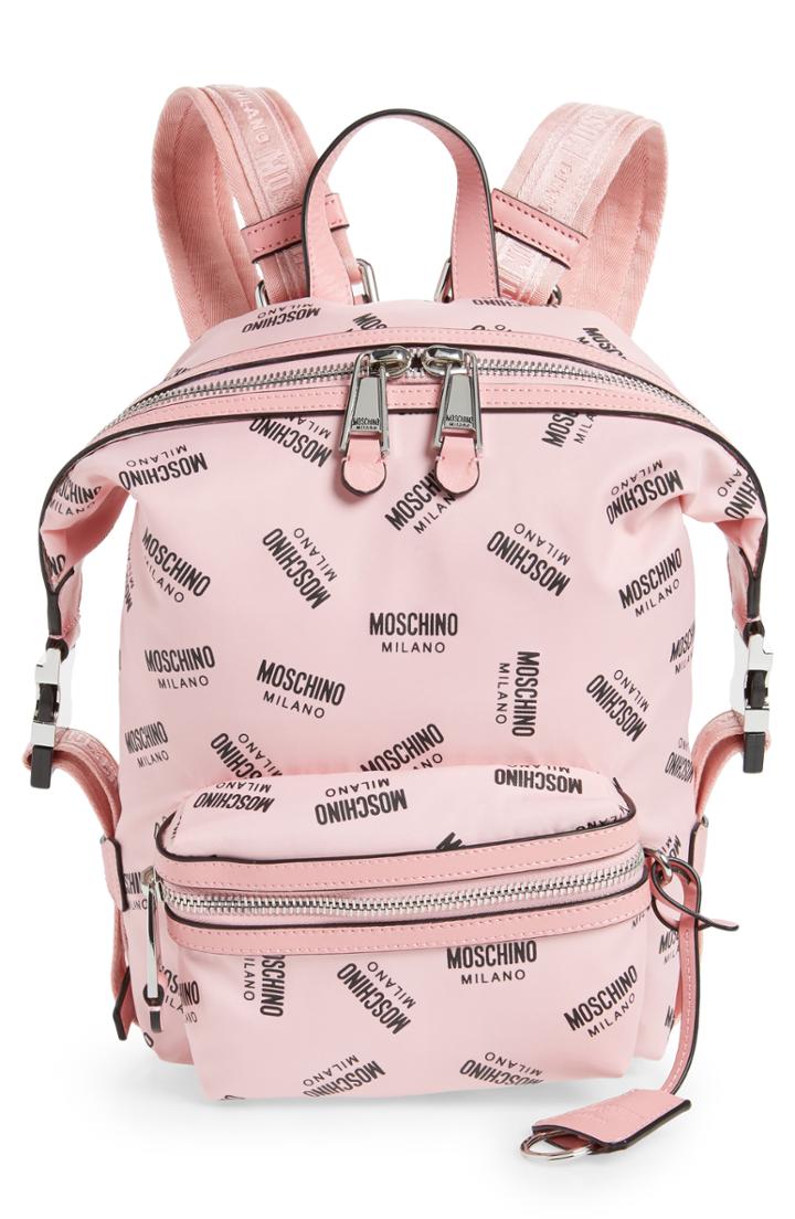 Moschino Small Logo Backpack - Pink
