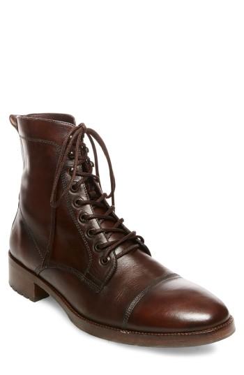Men's Steve Madden X Gq Ted Cap Toe Boot M - Brown