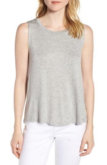 Women's Bobeau Pleat Back Tank Top - Grey