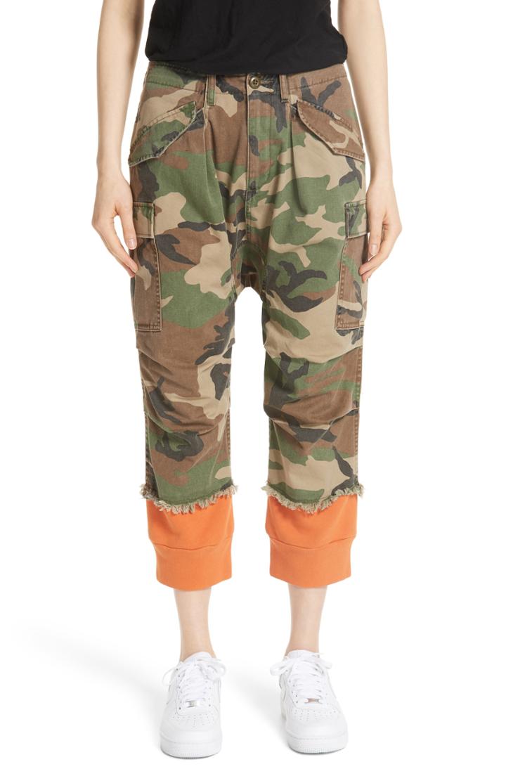 Women's R13 Camo Harem Pants With Sweat Cuffs